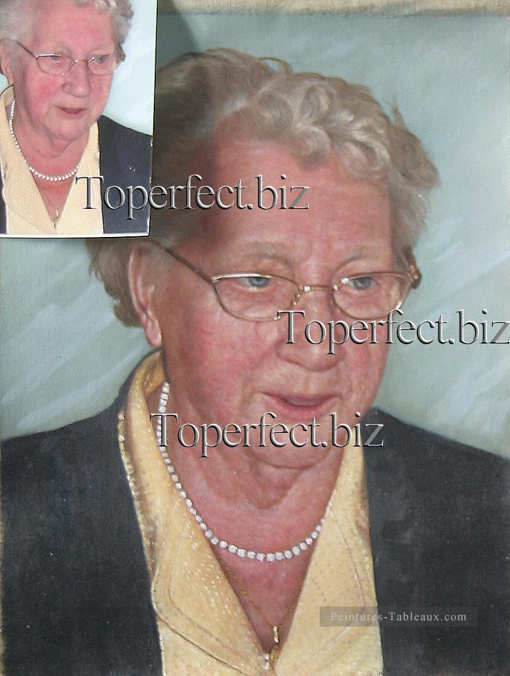 imd019 portrait de grand mère Peintures à l'huile